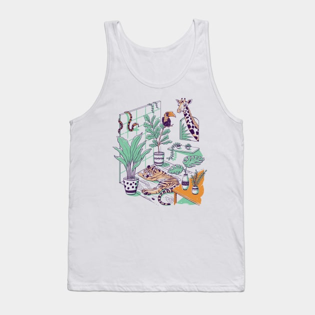 Urban Jungle Tank Top by Vincent Trinidad Art